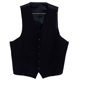 Samtex Fashions Ltd Mens Suit Vest Black Size Medium Button Up
